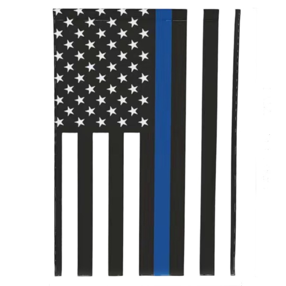 Flag Lawn Garden Flag Thin Blue Line Yard Decor Supports Police Law Enforcement - Picture 8 of 10